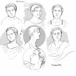 Domitian head studies